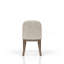 Ensemble de 2 chaises rembourrées cacao et ivoire