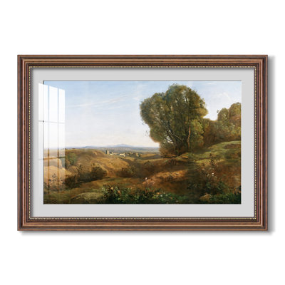 Souvenir de Roquemaure dans le Gard, vers 1853 - Jean-Baptiste-Camille Corot - Estampe encadrée sur mesure