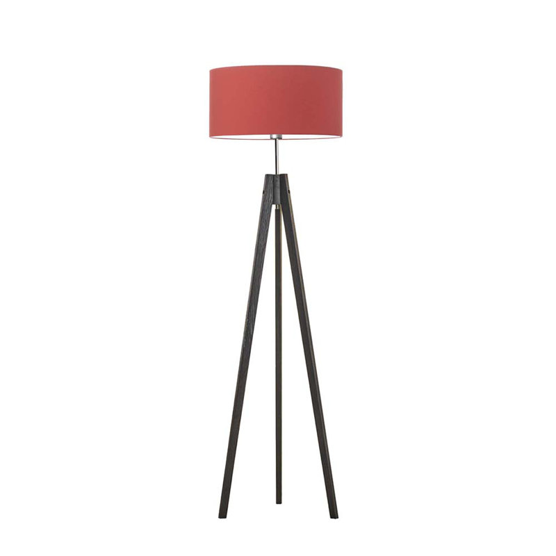 Arbutis 138cm Tripod Floor Lamp, Red, Black
