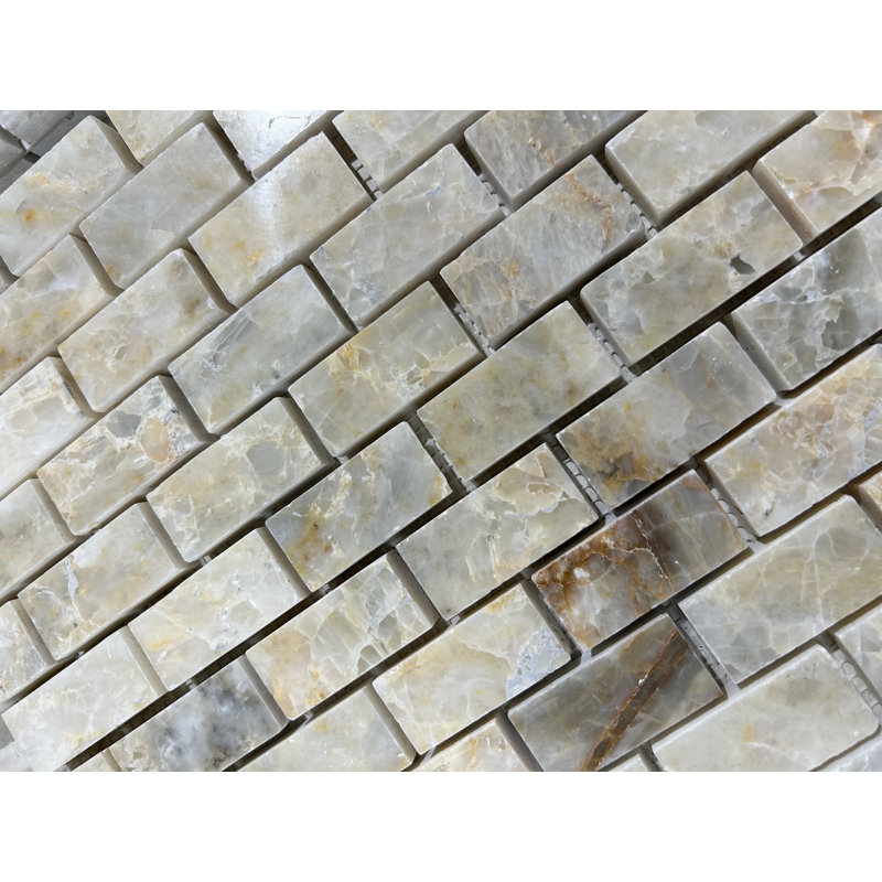 Carreau de mosaïque aspect pierre de marbre naturel 1 po x 2 po