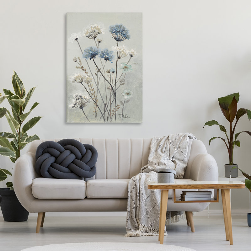 Art mural sur toile pissenlits discrets, design par Patricia Pinto, H 45 po x l 30 po