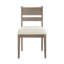 Chaise de salle à manger en bois gris côtier (ensemble de 2)