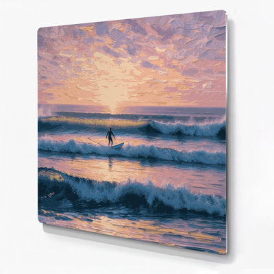 Art mural en métal Coastal Dawn Patrol