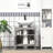 Bathroom Sink Storage With 2 Doors And Shelf, Gray Vanity Cabinet Open Shelf Unit