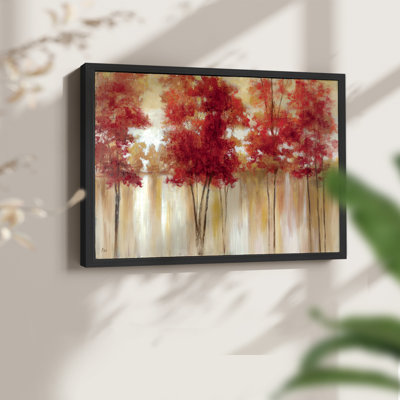 Red Trees -Framed Print - Restickable