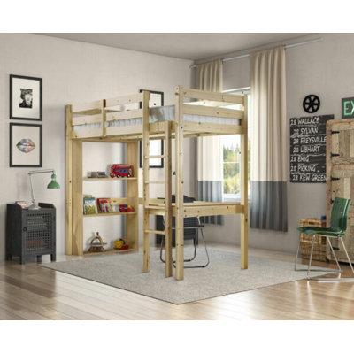Fidler High Sleepers with Built-in Ladder Included with Desk Included