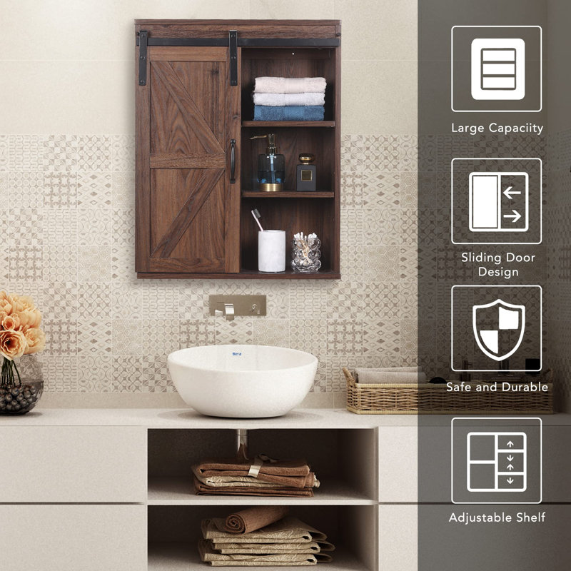 Bathroom Cabinet, Walnut