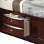 Lit double avec finition espresso Ireland avec rangement