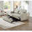 55'' Leather Small Loveseat Pull-out Sofa Bed - Adjustable Backrest With 2 Soft Pillows-1547826986