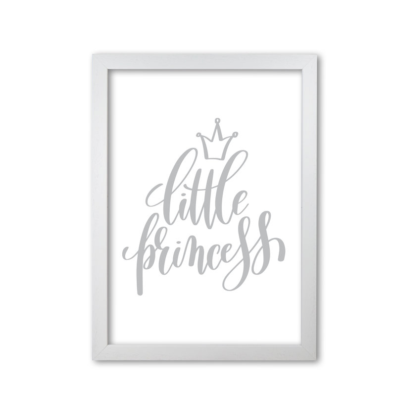 Little Princess - Print, White Grain Frame, 42 cm H x 30 cm W x 5 cm D