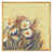 Toile avec cadre flottant or