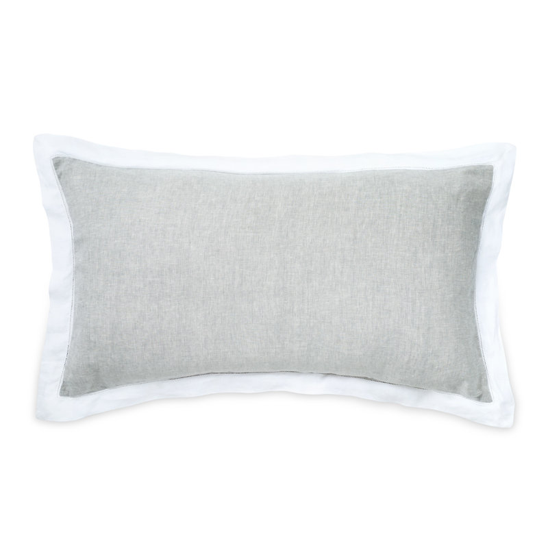 Atina Linen Duvet Set - Gray, King Duvet Cover + 5 Shams + 1 Pillow