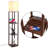 Maxwell 63" Modern LED Shelf Floor Lamp with Walnut Brown Finish, 3 Tiers, and Fabric Square Shade, Bulb Included-628019178-628019183