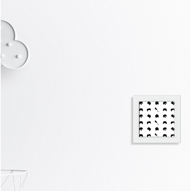 Imprimé papier à motif de joueur, H 8 po x l 8 po x P 0,63 po, Cadre blanc