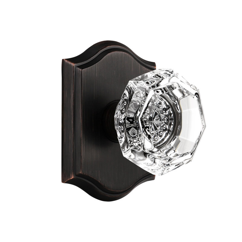 Crystal Door Knobs, Oil Rubbed Bronze, Passage (Hall & Closet)