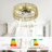 Blades Ceiling Fan with Remote Control,  Low Profile Flush Mount Ceiling Fan for Kitchen Bedroom