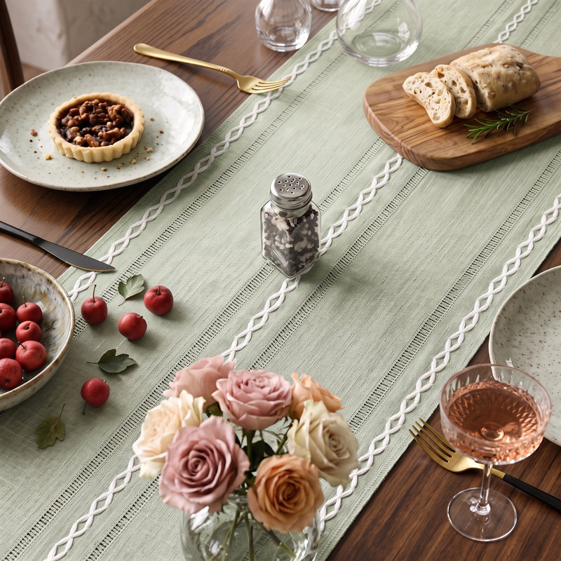Chemin de table Boho Hollow, 2, 13 * 90 pouces / 33 * 228 cm