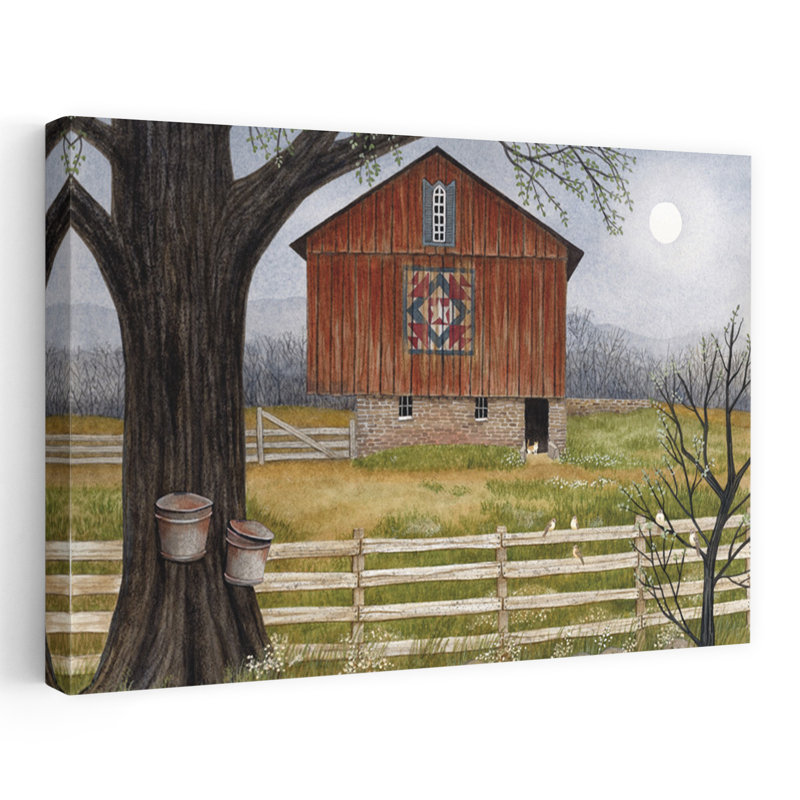 «Maple Hills Farm», arbre d'érable contemporain abstrait, art architectural, H 16 po x l 24 po