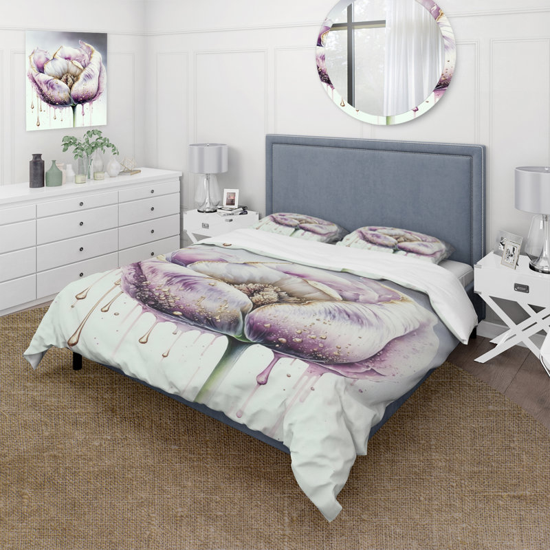  Microfiber / Polyester Duvet Cover Set, King Duvet Cover + 2 King Shams