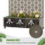 Boîte à fleurs en métal avec treillis et roues-1355334590-1373308969