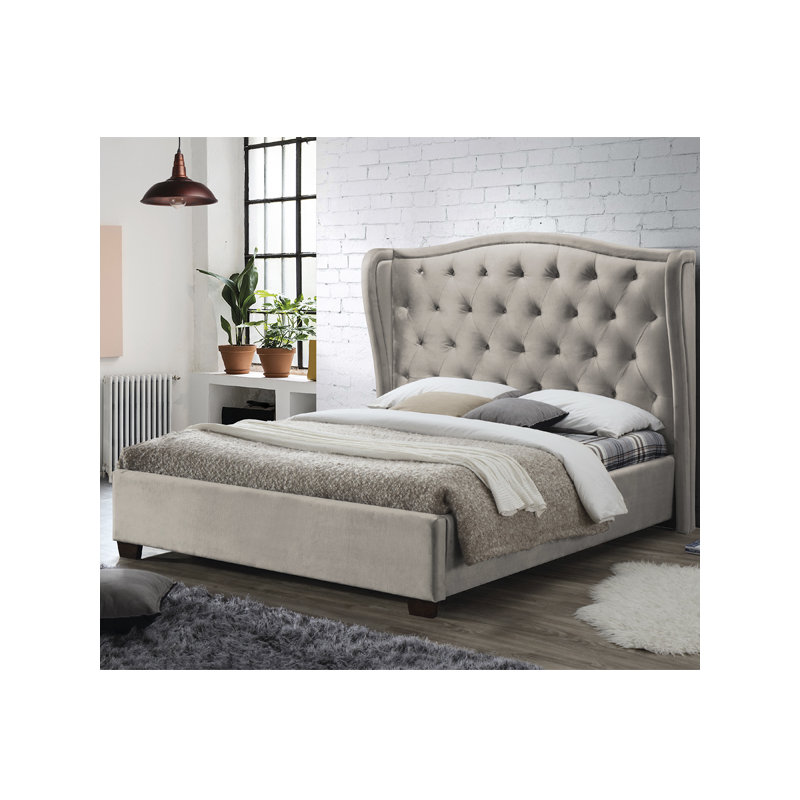 Upholstered Bed, Double (4'6), Champagne