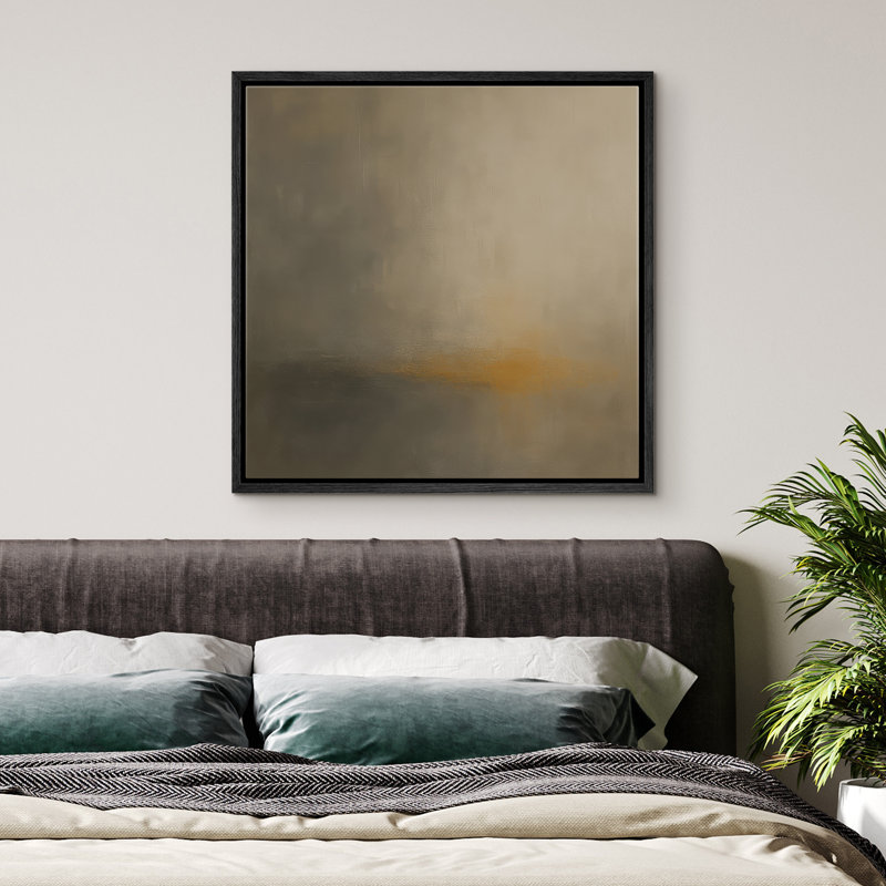 Reproduction d'art encadrée sur toile pour décor moderne neutre, Noir, H 16 po x l 16 po