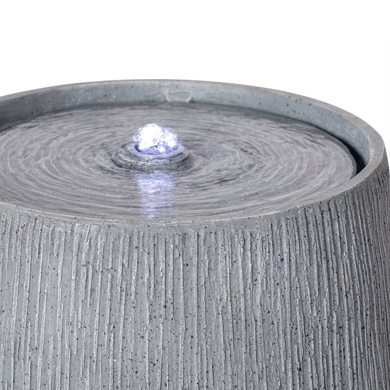 Fontaine d'extérieur en polyrésine 12,99 po H avec lumière DEL