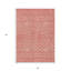 Tapis géométrique lavable intérieur / extérieur 5 pi x 8 pi saumon