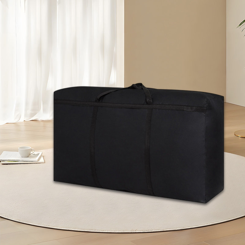  Large Moving Bags, Alternative to Moving Bins, Heavy-Duty Tote Storage Bags, Packing Moving Boxes Supplies, College Dorm Room Essentials for Clothes, Black