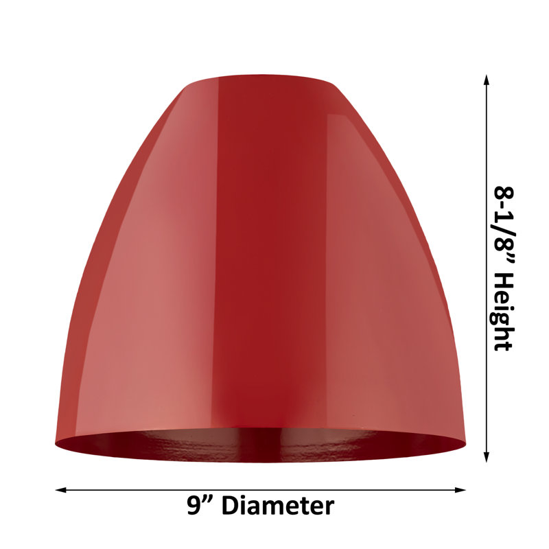 Matte Black and Red 3-Light Glass Island Pendant