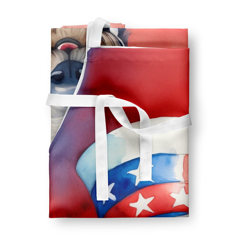 Patriotic American Apron, Irish Wolfhound