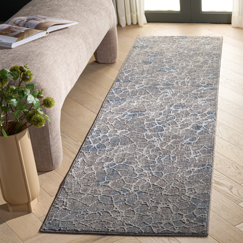 Finley Modern Performance Abstract Rug, Runner 2'2" x 10'