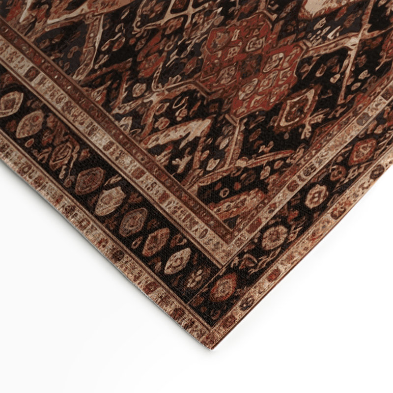 Tapis turc intérieur et extérieur brun, Rectangle 5 pi x 7 pi