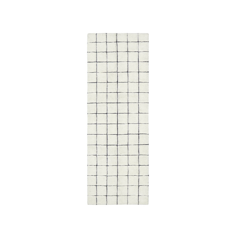 Tapis en laine tissé à la main Mosaic, Tapis de couloir 2 pi 7 po x 7 pi 6 po