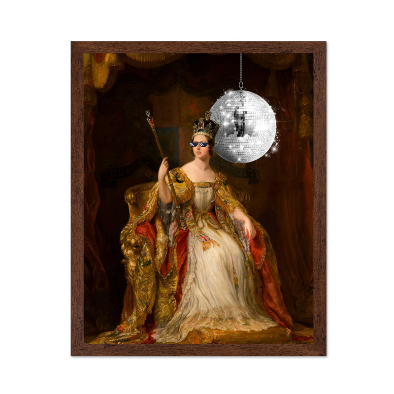 Coronation of Queen Altered, Poster, 18"H x 24"W, Brown Framed