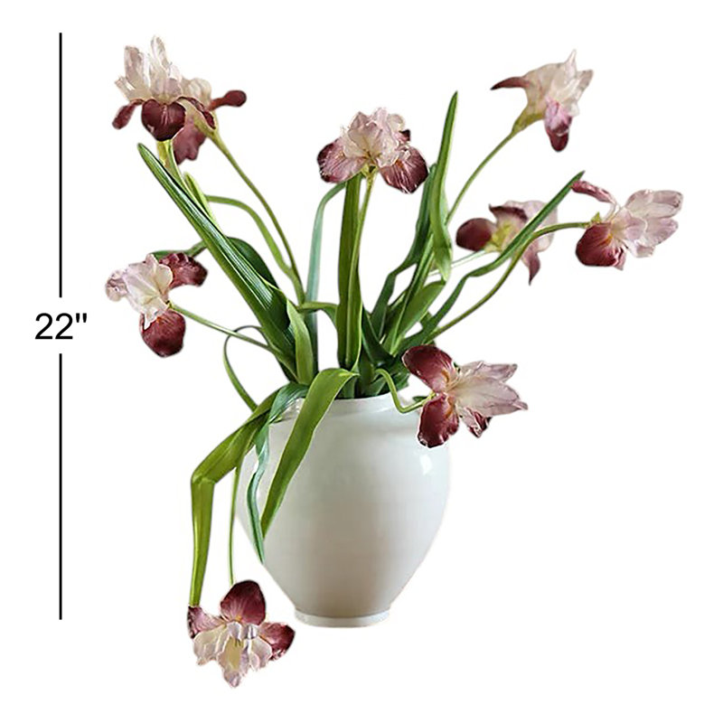 Silk Iris Flower 22" Tall, Purple