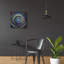 «Blue & Gold Swirl» par Rey Klimt, art mural en verre acrylique-337432276