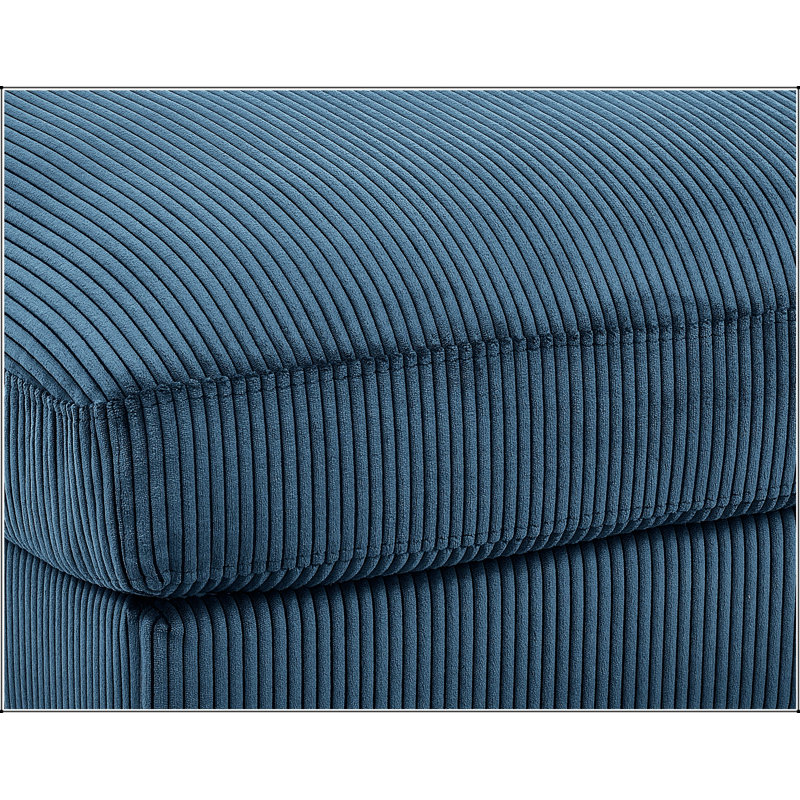 Repose-pieds rectangulaire rembourré en velours côtelé durable avec rangement multifonctionnel, parfait pour les espaces de vie modernes et confortables.