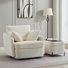 40.6'' Wide Swivel Barrel Chair and Storage Ottoman