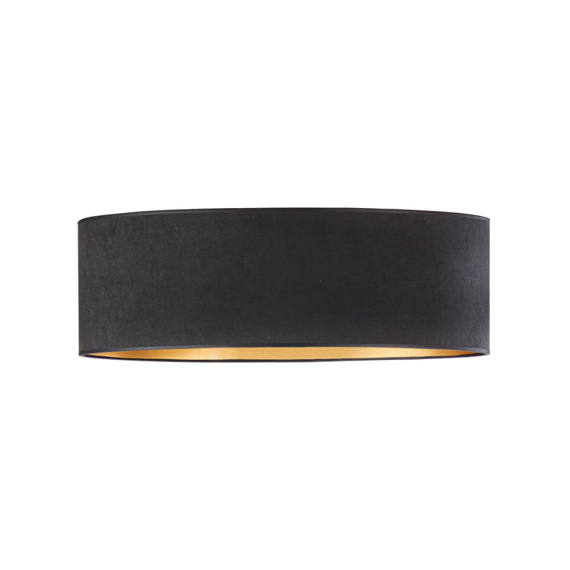 Aizah Fabric Flush Mount, Black Gold
