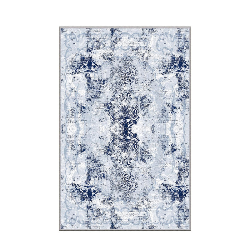 Luxurious 3D Printed Woven Carpet, 55.1 x 86.6 inches | 100% Polyester, Antibacterial, Machine Washable | Non-Slip PVC Felt Dot Underside, 0.3 in Pile Height | Perfect for Living Room, Bedroom & Home Decor