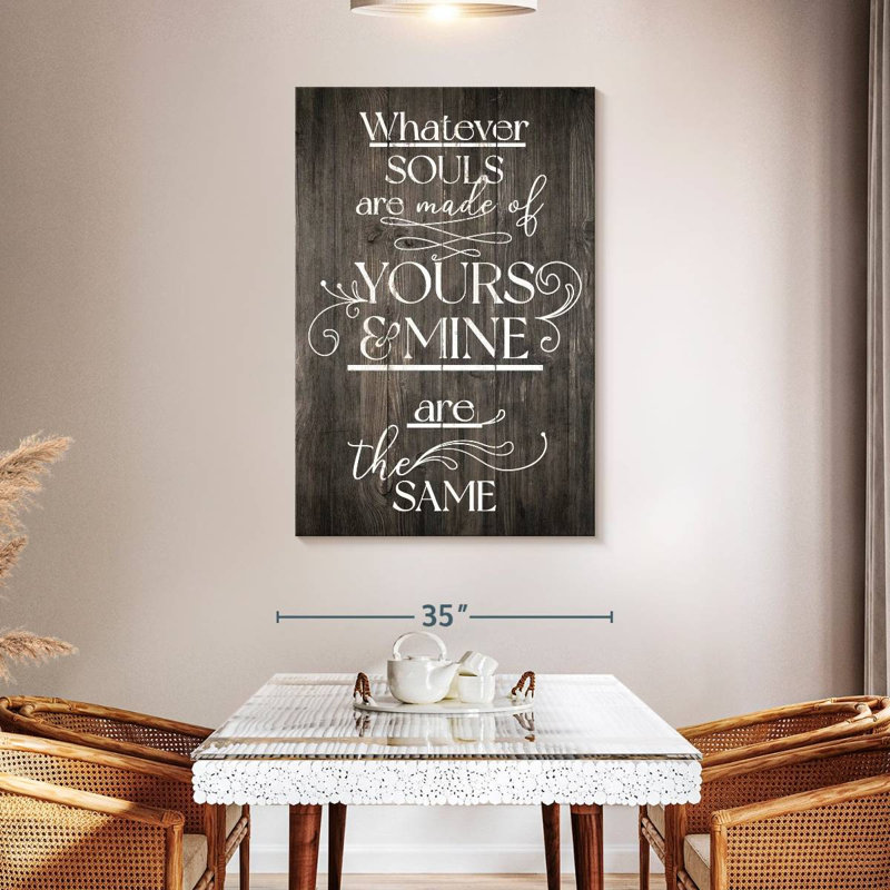 Tergel Your Soul And Mine Typography, 48" H x 32" W