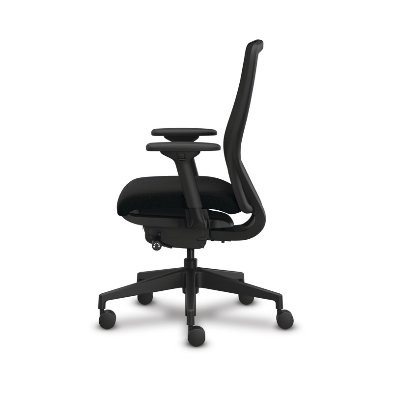 Black Mesh Adjustable Task Chair with Swivel Base