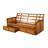 Full-size Futon Frame with Storage in Honey Finish, Mattress not Included