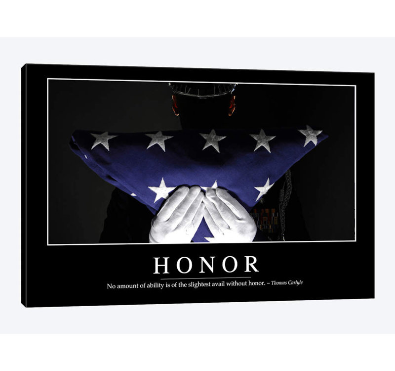 «Honor» par Stocktrek Images - reproduction d'art sur toile tendue, H 26 po x l 40 po x P 1,5 po, Toile tendue, Pas de tapis