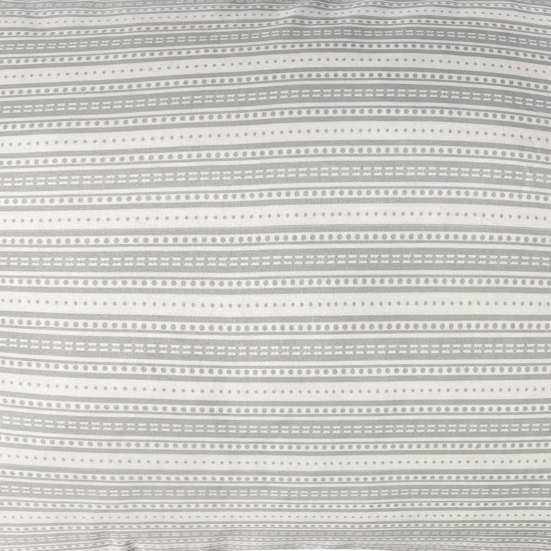 Taie d'oreiller en microfibre Indie-Rose, Gris, Rayé