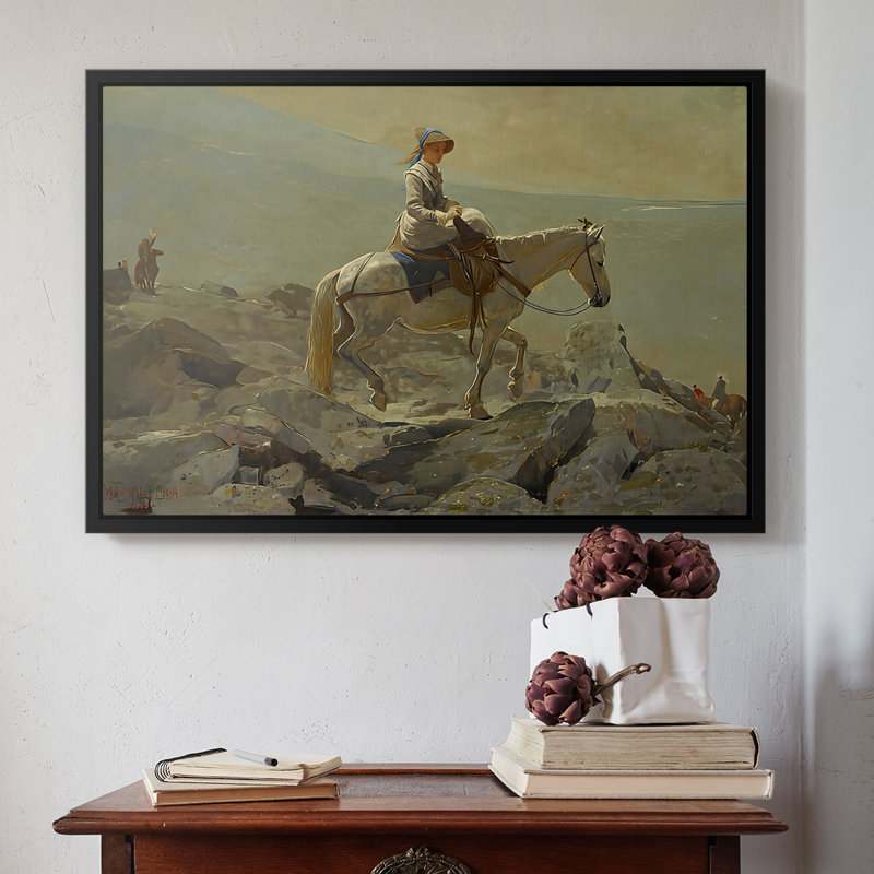 The Bridle Path, White Mountains, 1868 - Winslow Homer, toile tendue avec châssis, 16 x 24, Noyer