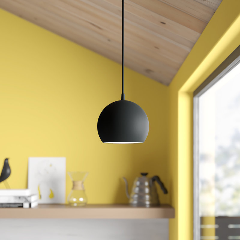 Creola 1 - Light Single Pendant, Black