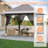 13x13 Pop-Up Gazebo with Double Roof and Mosquito Netting – Waterproof UV-Resistant Patio Canopy Tent-123131161