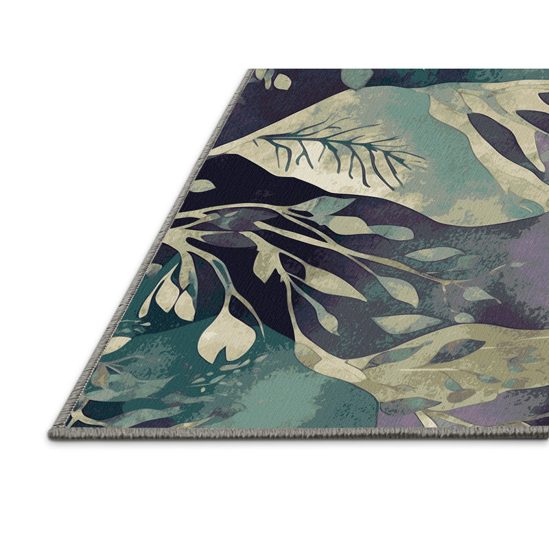 Verdant Cosmos Rug, Rectangle 8' x 12'